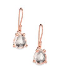 Ippolita | Pink Rose Rock Candy Clear Quartz Pear Drop Earrings | Lyst
