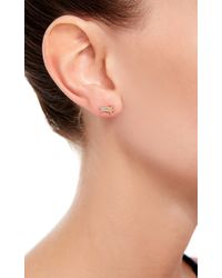 Loquet London | Metallic 14k Gold And Diamond Shooting Star Stud Earrings | Lyst