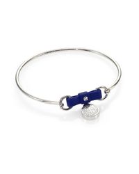 Marc By Marc Jacobs | Blue Charmed Bow Tie Hinged Bracelet/Silvertone | Lyst