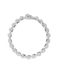 Eddie Borgo | Metallic Crystal Pavé Milgrain Medium Dome Bracelet | Lyst