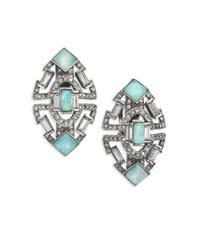 Alexis Bittar | Metallic Coral Deco Amazonite & Crystal Stepped Clip-on Earrings | Lyst