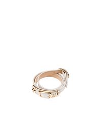 Balenciaga | White Classic Metallic Edge Bracelet Triple Tour | Lyst