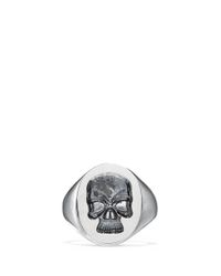 Deakin & Francis | Metallic Silver Skull Signet Ring for Men | Lyst