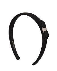 Ferragamo | Black Grosgrain Headband With Bow | Lyst