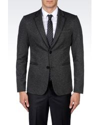 Emporio Armani | Gray Jersey Jacket for Men | Lyst