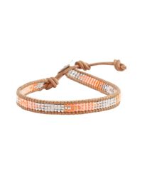 Chan Luu | Orange Mix Single Wrap Bracelet | Lyst