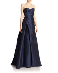 monique lhuillier blue gown