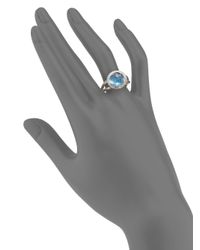 Ippolita | Stella London Blue Topaz, Diamond & Sterling Silver Mini Lollipop Ring | Lyst