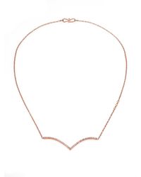Phyne By Paige Novick | Metallic Elisabeth Diamond & 14k Rose Gold Curve Necklace | Lyst