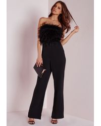black feather jumpsuit