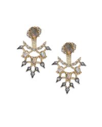 Alexis Bittar | Metallic Elements Punk Labradorite & Crystal Ear Jacket & Stud Earrings Set | Lyst