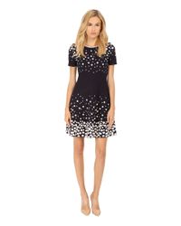 kate spade new york Blue Scattered Dot Sweater Dress