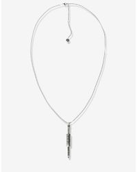 MM6 by Maison Martin Margiela - Metallic Long Necklace With 'cable Jack' Pendant - Lyst