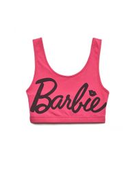 Forever 21 Barbie Girl Crop Top in Pink 