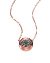 Iam By Ileana Makri | Pink Little Dawn Pavé Zircon Eye Pendant Necklace | Lyst