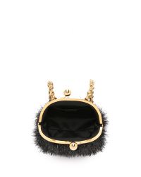 Boutique Moschino Fuzzy Backpack / Bag - Black