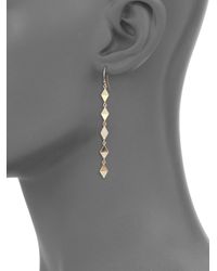 Zoe Chicco | Metallic Diamond & 14k Yellow Gold Harlequin Linear Drop Earrings | Lyst
