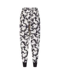 Stella McCartney Black Joey Horse Print Trousers