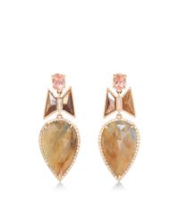 Nak Armstrong | Natural One Of A Kind Sapphire And Imperial Topaz Earrings | Lyst