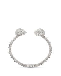 Alexander McQueen | Metallic Punk Rose Twin Skull Cuff | Lyst