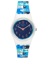 Swatch Women's Swiss Oula Gloup Multicolor Fish Print Silicone Strap Watch  25mm Lw144 | Lyst