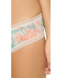 Calvin Klein Desire Cheeky Hipster Briefs Tiger Lily Ivory Ivory Lace In Pink Lyst