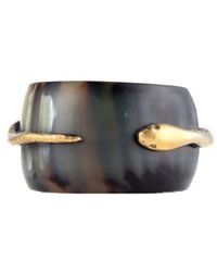 Ashley Pittman - Brown Nyoka Bangle in Dark Horn - Lyst