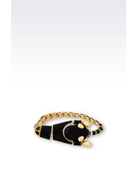 Emporio Armani | Black Bracelet | Lyst