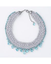 Paul Smith | Blue Women's Teal Beaded And Tanzanite 'cleopatra' Necklace | Lyst