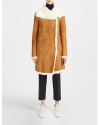 JOSEPH Brown Toscana Anais Sheepskin Coat