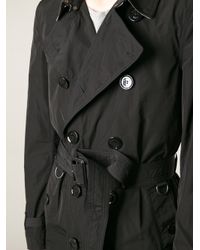 Burberry Brit Mid Length Trench Coat in Black for Men - Lyst