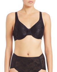 Wacoal | Black Clear & Classic Underwire Bra | Lyst