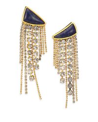 Lizzie Fortunato | Metallic Blue Moon Quartzite Tassel Drop Earrings | Lyst