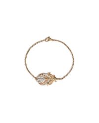 John Hardy | Metallic Women's 18k Gold Classic Chain Feather Diamond Pavé Station Slim Bracelet | Lyst