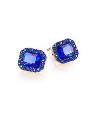 Michael Kors | Blue Parisian Jewels Cushion Stud Earrings | Lyst