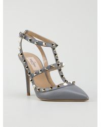 grey valentino rockstud shoes