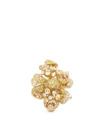 Anabela Chan | Metallic 'Bloomingdale' Diamond Pavé 18K Yellow Gold Flower Ring | Lyst