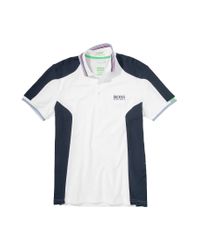 BOSS Green 'Paddy Mk' | Modern Fit, Moisture Manager Stretch Cotton Blend  Polo Shirt in White for Men - Lyst