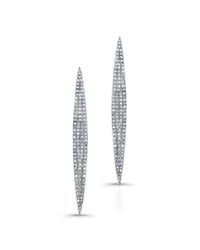 Anne Sisteron - Metallic 14kt White Gold Diamond Petal Earrings - Lyst