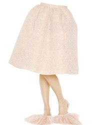 Rochas | Pink Flower Embossed Iridescent Skirt | Lyst