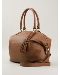MICHAEL Michael Kors Tassel Shoulder Bag in Brown - Lyst