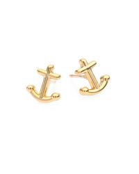 kate spade new york | Metallic Anchor Stud Earrings | Lyst