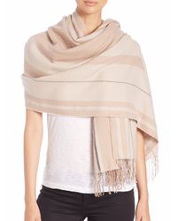 Rag & Bone | Natural Warped Stripe Merino Wool Scarf | Lyst