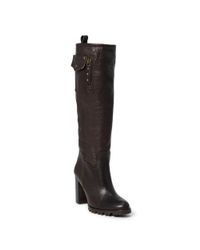 Polo Ralph Lauren | Brown Mora Knee-high Leather Boot | Lyst