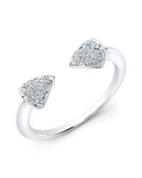 Anne Sisteron - 14kt White Gold Diamond Toro Ring - Lyst