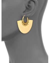 A Peace Treaty | Metallic Gela Large Half Moon Hoop Earrings/1.8 | Lyst