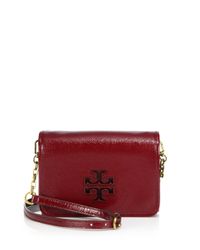 Tory Burch | Britten Textured Patent Leather Crossbody Bag | Lyst