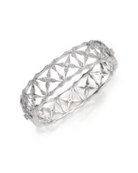 Adriana Orsini | Metallic Kaleidoscope Pavé Bangle Bracelet/silvertone | Lyst