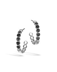 John Hardy | Black Dot Small Hoop Earrings | Lyst