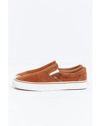 beige suede slip on vans
